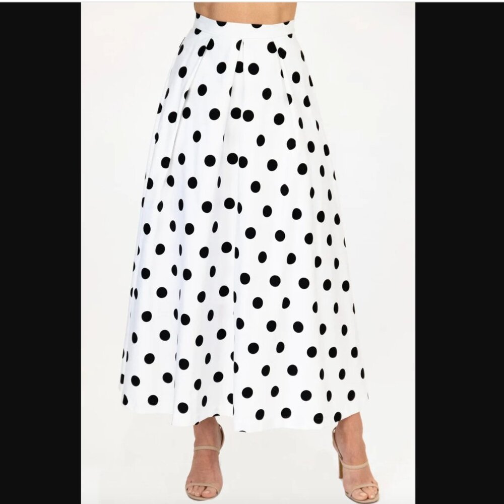 Eva Franco Polka Dot Midi Skirt Small NWT - Picture 5 of 10